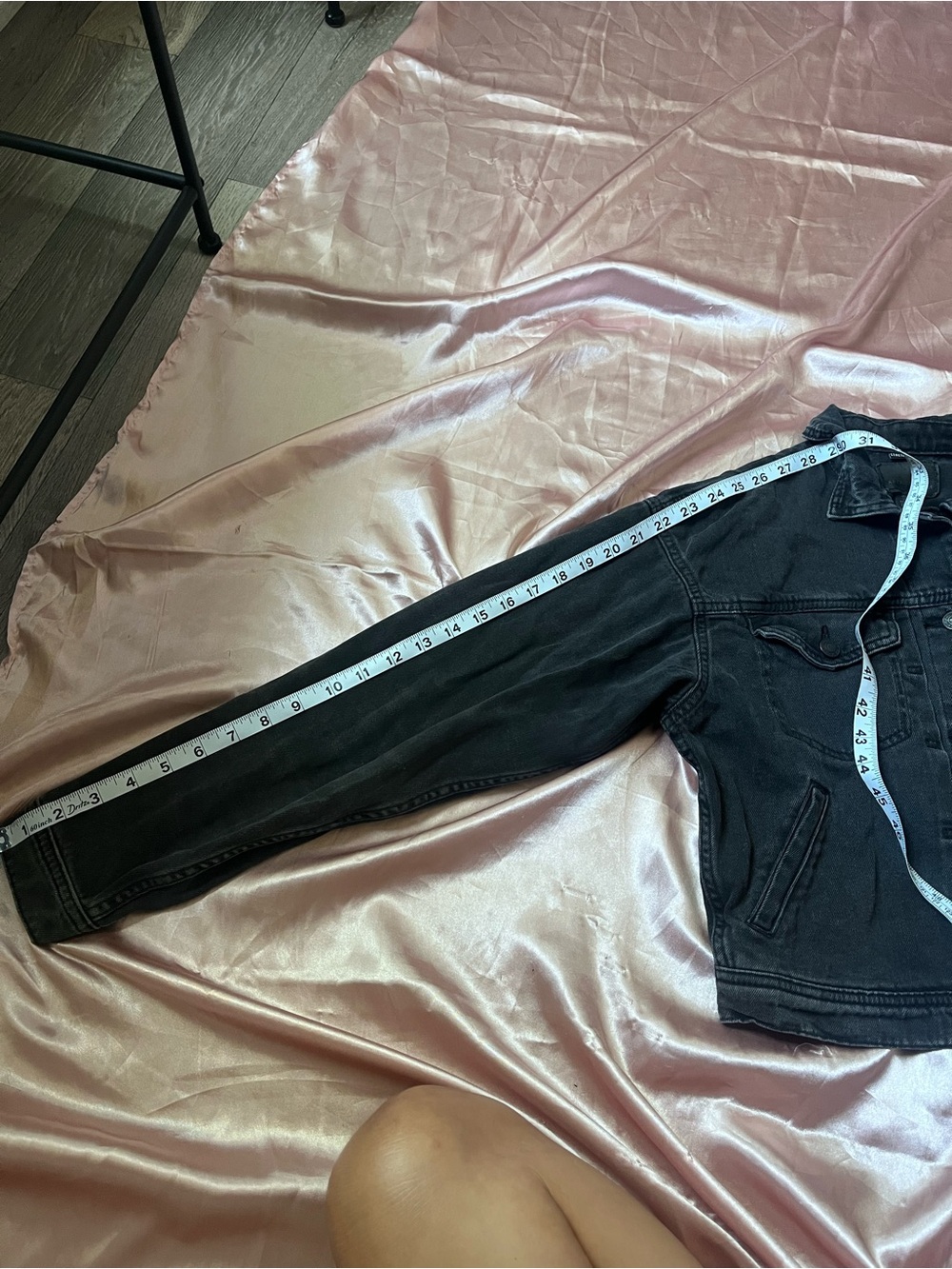 American Eagle Outfitters Washed Black Denim Jacket - Picture 9 of 10
